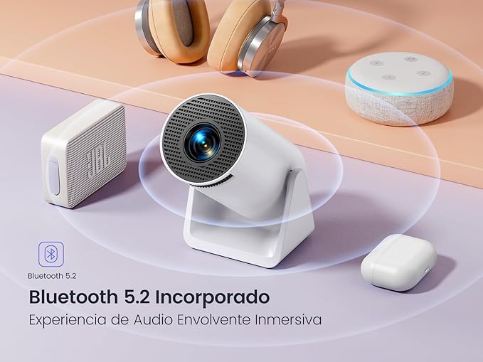Proyector Inteligente HD con WiFi 6 y Bluetooth 5.0